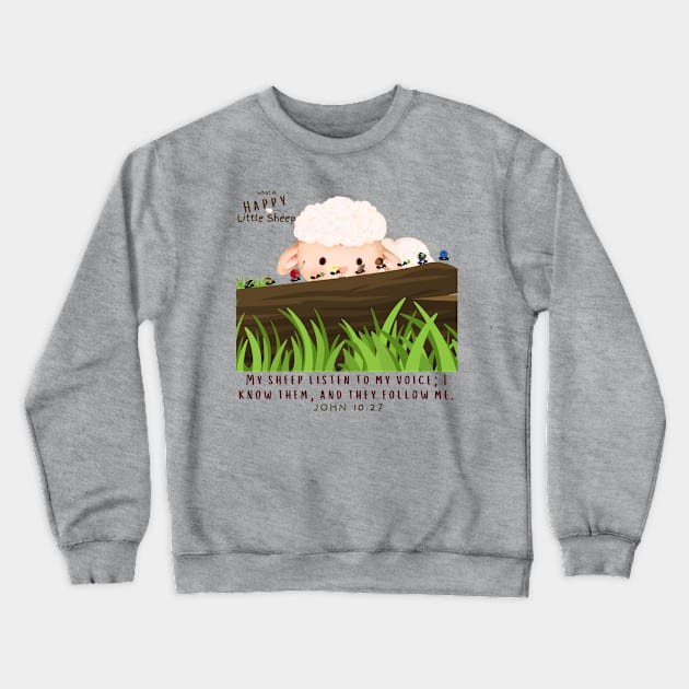 Happy Little Sheep | Book On Amazon Crewneck Sweatshirt by Bread of Life Bakery & Blog